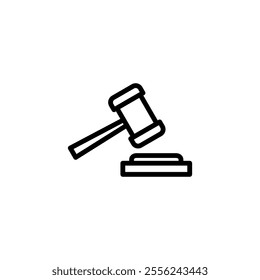 Gavel icon logo design. judge gavel sign and symbol. law icon. auction hammer