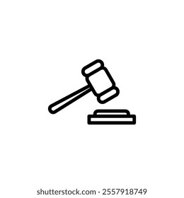 Gavel icon logo design. judge gavel sign and symbol. law icon. auction hammer