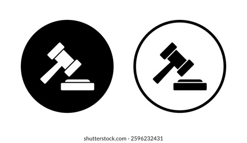 Gavel icon logo design. judge gavel sign and symbol. law icon. auction hammer