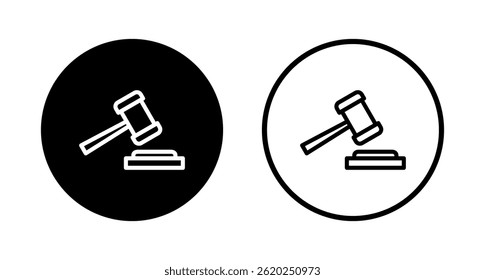 Gavel icon logo design. judge gavel sign and symbol. law icon. auction hammer
