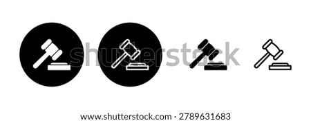 Gavel icon logo design. judge gavel sign and symbol. law icon. auction hammer