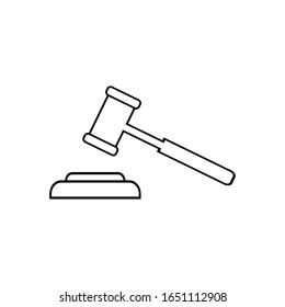 gavel icon on a white background. eps 10