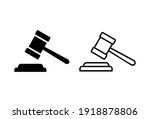 Gavel icon set. judge gavel icon vector. law icon vector. auction hammer