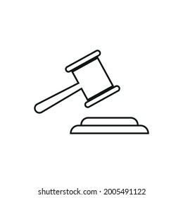 Gavel-Symbol-Set. Richterin Symbol Vektorgrafik Gavel. Rechtssymbol, Vektorgrafik. Auktionshammer.