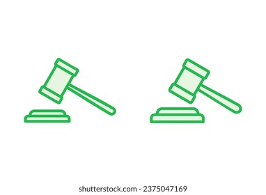Gavel icon set. judge gavel icon vector. law icon vector. auction hammer