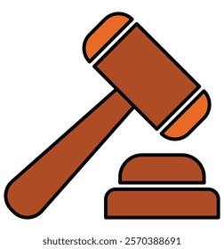 Gavel icon set. Judge gavel icon vector. Judge gavel icon legal and justice symbol. Vector illustrator