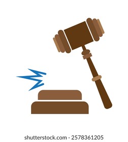 Gavel icon set. judge gavel icon vector. law icon vector. auction hammer