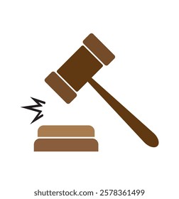 Gavel icon set. judge gavel icon vector. auction hammer. Containing law, constitution, auction, balance, gavel, testimony, email, judge, hammer, justice, law book, regulation, laws. Design eps 10