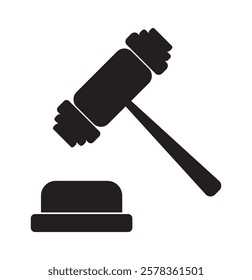 Gavel icon set. judge gavel icon vector. auction hammer. Containing law, constitution, auction, balance, gavel, testimony, email, judge, hammer, justice, law book, regulation, laws. Design eps 10