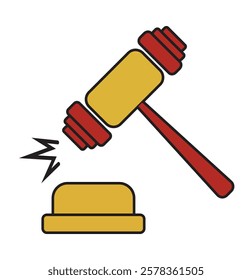 Gavel icon set. judge gavel icon vector. auction hammer. Containing law, constitution, auction, balance, gavel, testimony, email, judge, hammer, justice, law book, regulation, laws. Design eps 10