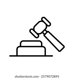 Gavel icon set. judge gavel icon vector. law icon vector. auction hammer