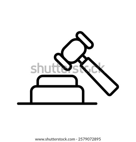 Gavel icon set. judge gavel icon vector. law icon vector. auction hammer