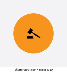 Gavel icon silhouette vector illustration

