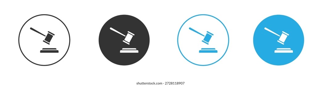 Ícone de Gavel. ilustração simples gráfico doodle design preto