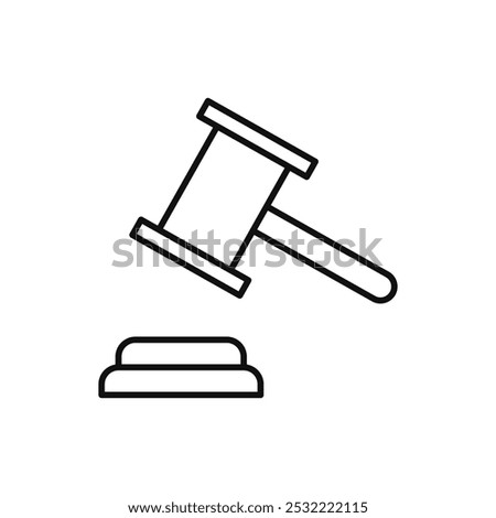 Gavel icon. simple thin line icon.