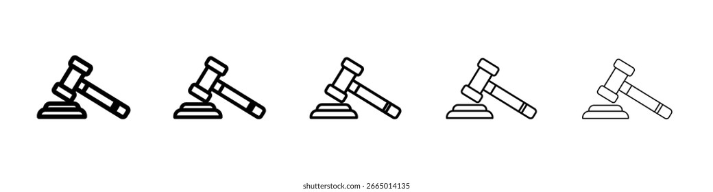Concepto de símbolo de ícono de mazo para Diseño web. ícono de Vector de línea simple. ilustración de logotipo.