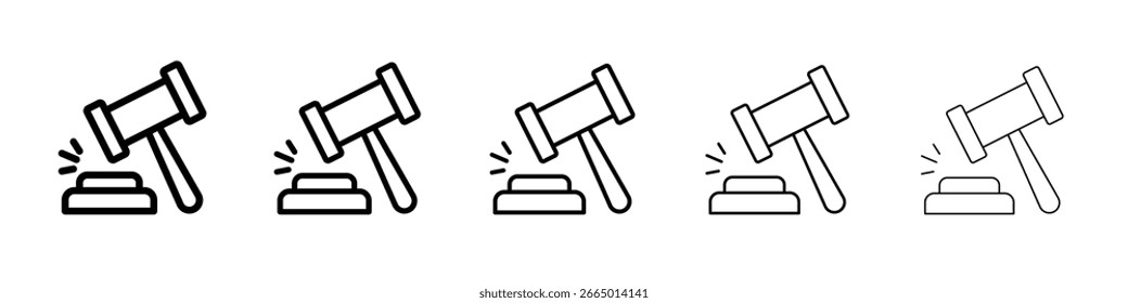 Concepto de símbolo de ícono de mazo para Diseño web. ícono de Vector de línea simple. ilustración de logotipo.