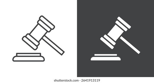 Gavel icon symbol illustration logo
