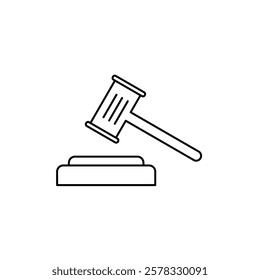Gavel Icon. Gavel Symbol. Simple flat icon illustration of Gavel. Gavel logo vector icon.
