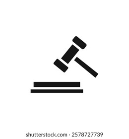 Gavel icon Thin line art collection