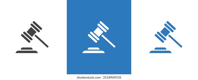 Gavel icon thin line illustration