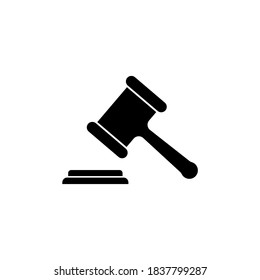 Icono de martillo en diseño plano de moda. Símbolo de icono de martillo