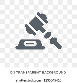 Gavel icon. Trendy flat vector Gavel icon on transparent background from law and justice collection. 