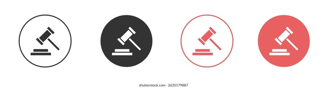 Gavel icon vector design template simple and clean style