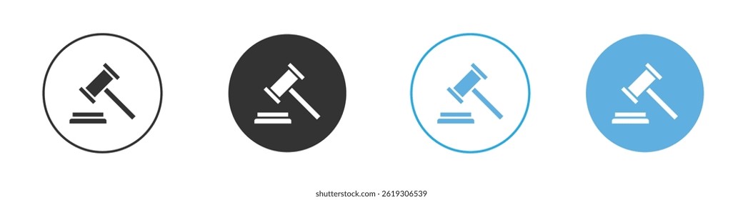 Gavel icon Vector Graphic set