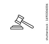 Gavel icon vector. Hammer symbol vector