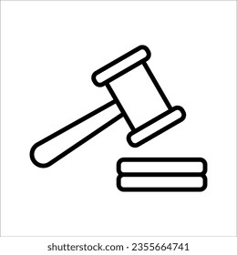 Gavel icon vector. Hammer symbol vector