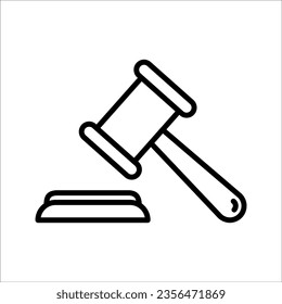 Gavel icon vector. Hammer symbol vector
