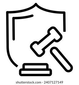 Gavel icon vector. Hammer symbol vector