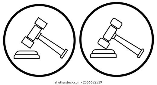 Gavel icon vector. Hammer symbol. auction hammer.  Law Icon in trendy flat style isolated on grey background. Judge Gavel symbol for your web site design, logo, app, UI. Design eps 10