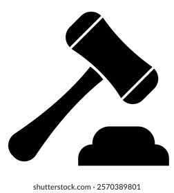 Gavel icon vector. Hammer symbol vector. Judge gavel icon vector. law icon vector. Auction hammer. Concept of adjudication of sentences and bills, court, justice, auction. 