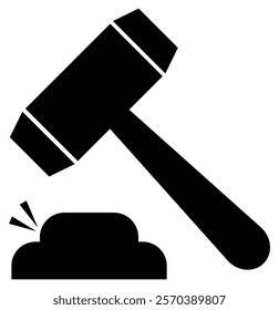 Gavel icon vector. Hammer symbol vector. Judge gavel icon vector. law icon vector. Auction hammer. Concept of adjudication of sentences and bills, court, justice, auction. 