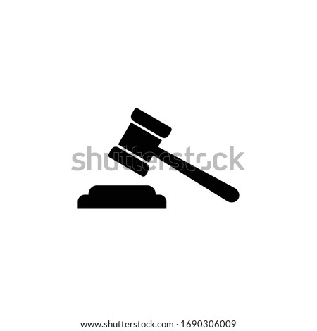 Gavel icon vector. Hammer symbol vector