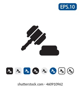 Gavel icon. Vector illustration.