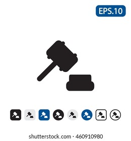 Gavel icon. Vector illustration.