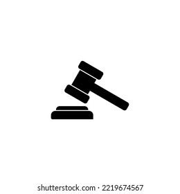 Gavel icon vector illustration. judge gavel sign and symbol. law icon. auction hammer