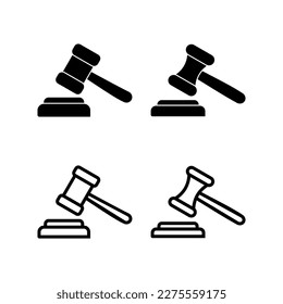 Gavel icon vector illustration. judge gavel sign and symbol. law icon. auction hammer