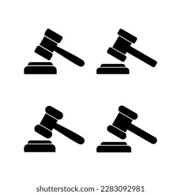 Gavel icon vector illustration. judge gavel sign and symbol. law icon. auction hammer