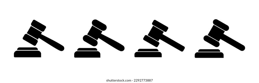 Gavel icon vector illustration. judge gavel sign and symbol. law icon. auction hammer