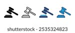 Gavel icon vector. judge gavel icon vector. law icon vector. auction hammer