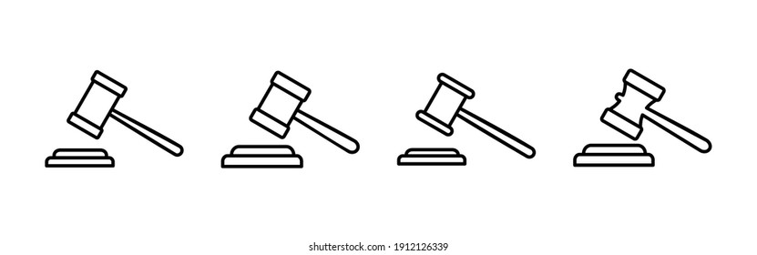 Gavel icon vector. judge gavel icon vector. law icon vector. auction hammer