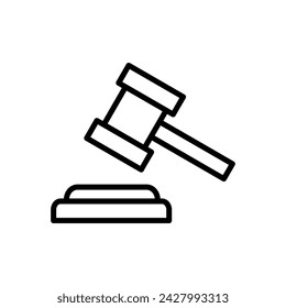 Gavel icon vector. judge gavel icon vector. law icon vector. auction hammer