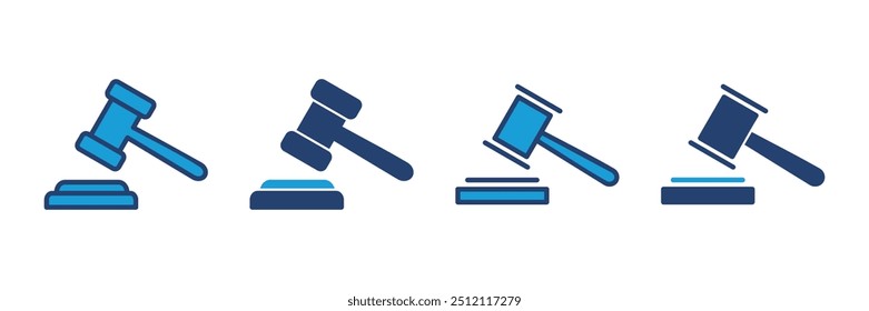 ícone de martelo vetor. ícone de martelo de juiz vetor. ícone de lei vetor. martelo de leilão