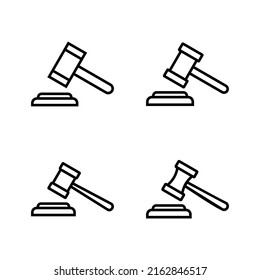 Gavel icon vector. judge gavel sign and symbol. law icon. auction hammer