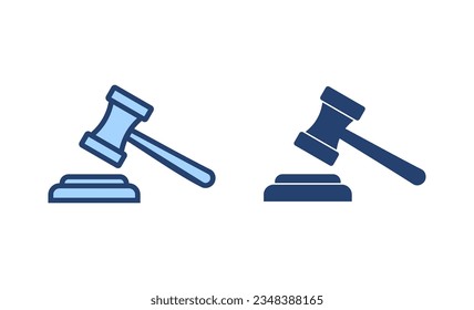 Gavel icon vector. judge gavel sign and symbol. law icon. auction hammer