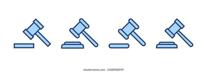 Gavel icon vector. judge gavel sign and symbol. law icon. auction hammer